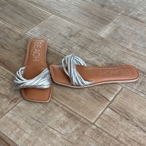 Beach by Matisse Gale Metallic Slide Sandals